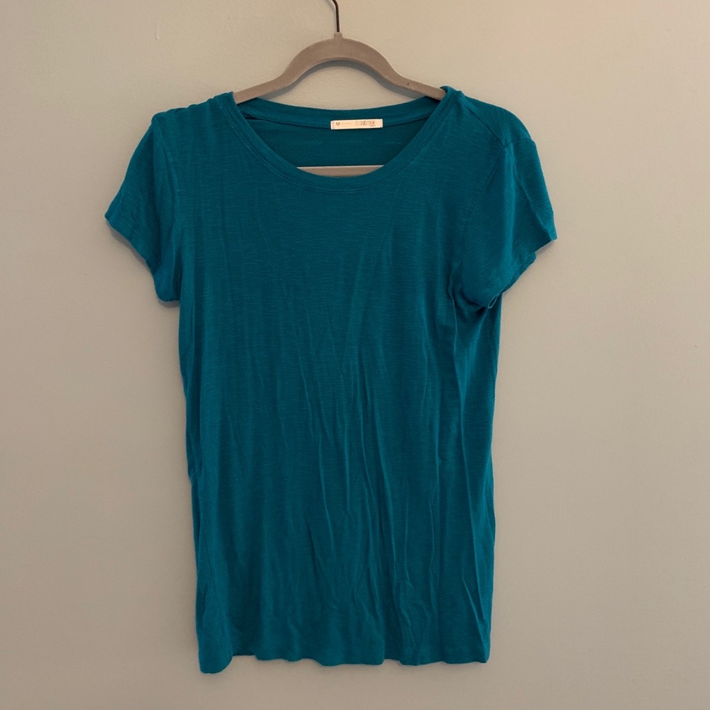 Tresics Teal Crew Neck Stretch T-Shirt